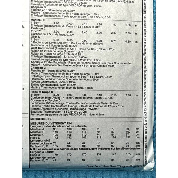 McCalls 6143 costume mens uncle sam statue of liberty lincoln size large 40 42 - Picture 7 of 7